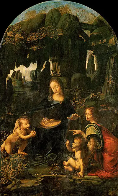 La Virgen de las Rocas (Louvre) Leonardo da Vinci